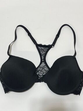 H&M Black Lace Racerback Push-Up Bra